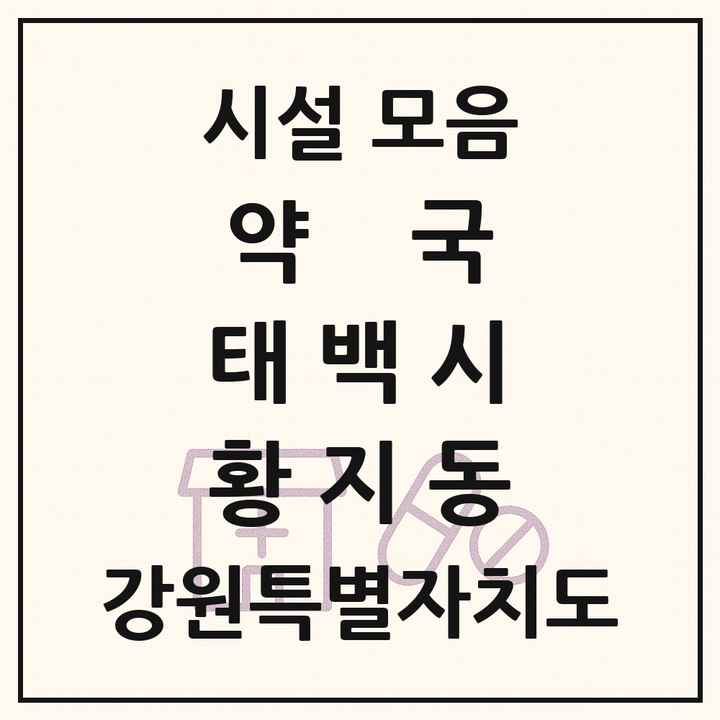 강원특별자치도 태백시 황지동 약국 목록